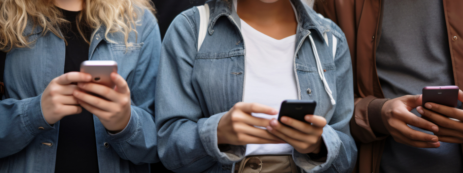Jóvenes utilizando teléfonos